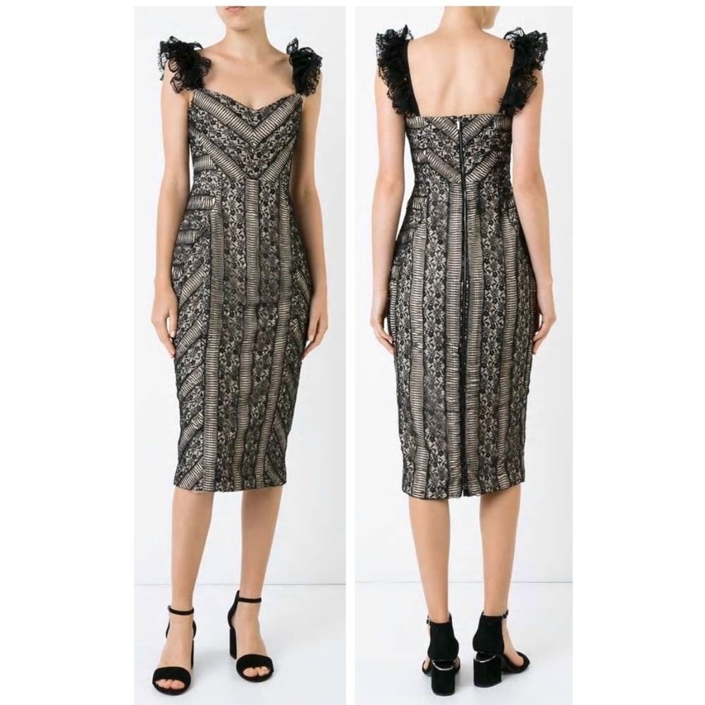 Rebecca Vallance Lou Lou Lace Ruffle Dress NWT